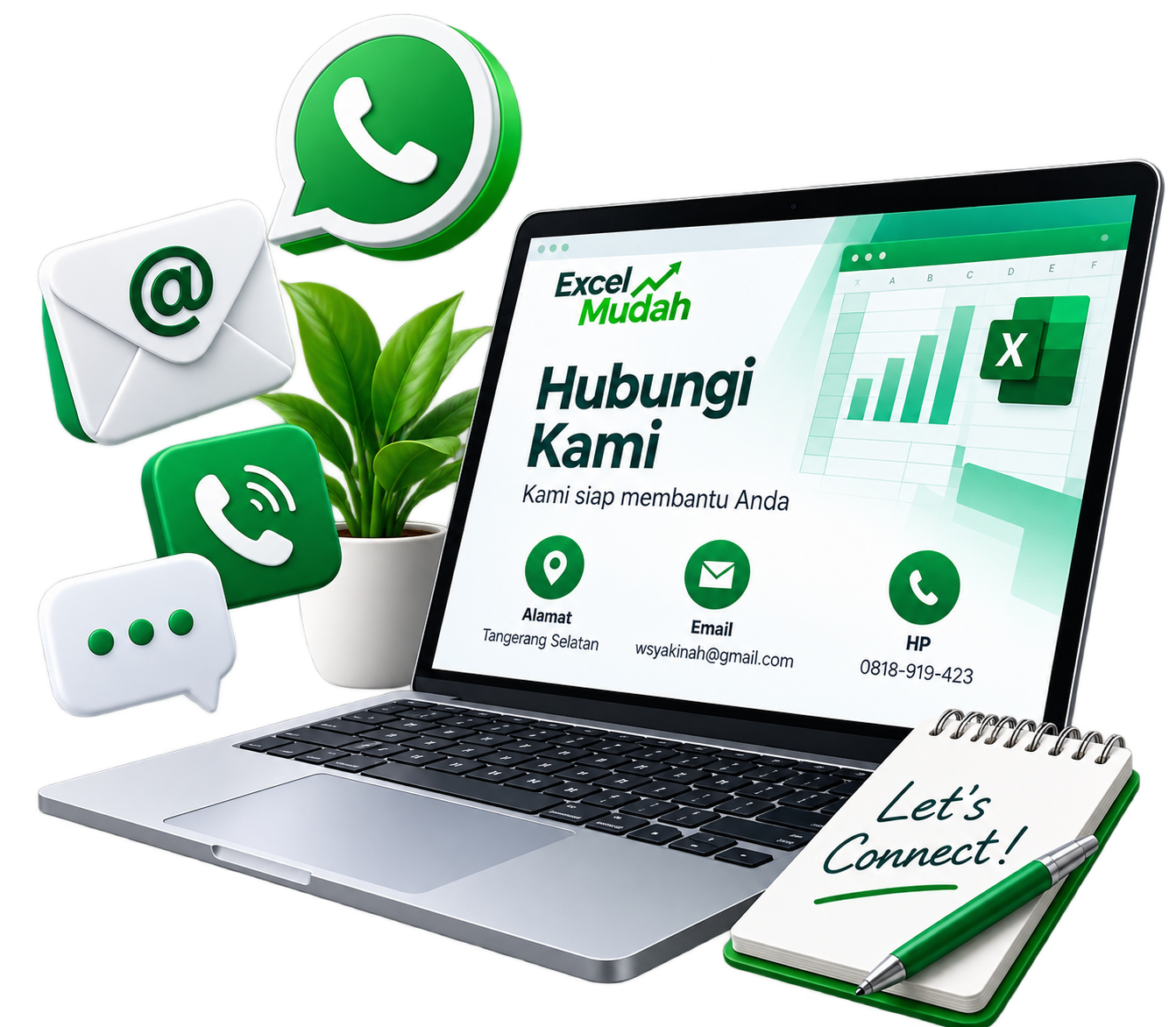 Hubungi Excel Mudah